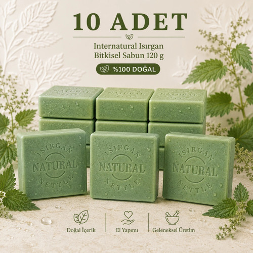 Internatural Isırgan Bitkisel Sabun 120 g - 10 Adet