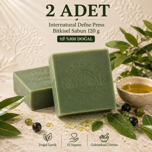 Internatural Defne Press Bitkisel Sabun - 2 Adet