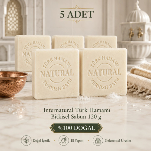 Internatural Türk Hamamı Bitkisel Sabun 120 g - 5 Adet