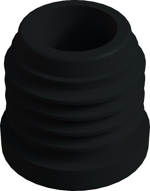 32 Mm Kademeli Plastik Rotil Gövdesi M8 Siyah (20 adet)