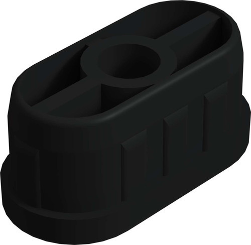 Elips 20x50 Mm Plastik Rotil Gövdesi M8 Siyah (2 Adet)