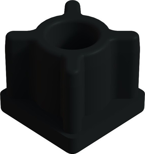25x25 Mm Plastik Rotil Gövdesi Siyah (2 Adet)