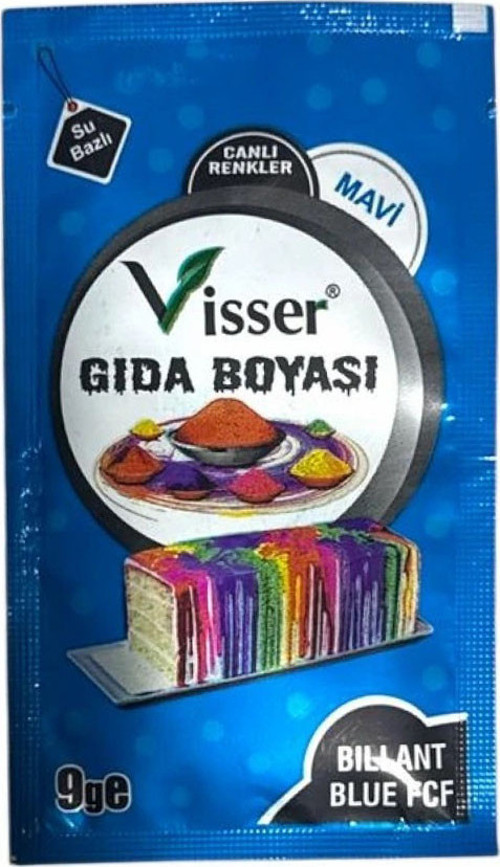 Visser Toz Gıda Boyası 9 Gr Mavi