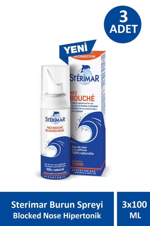Burun Spreyi Blocked Nose Hipertonik 100 ml 3 Adet