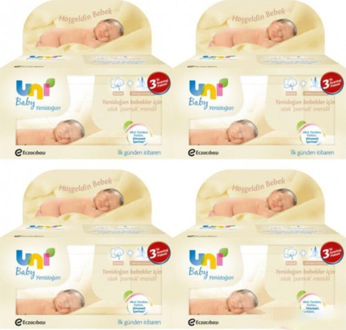 Yeni Doğan Bebek Islak Havlu Mendil 40'Lı X 12 Paket = 480