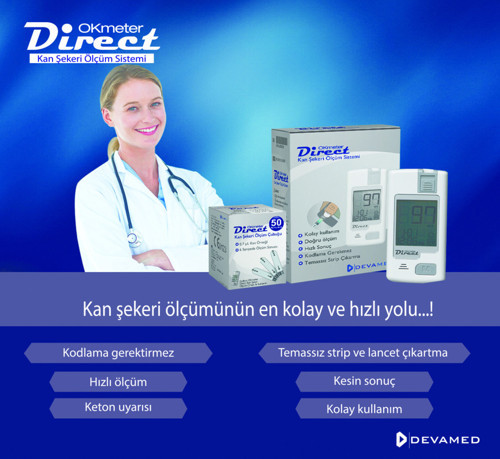 Direct Kan Şekeri Ölçüm Sistemi + 50 Adet Ölçüm Çubuğu
