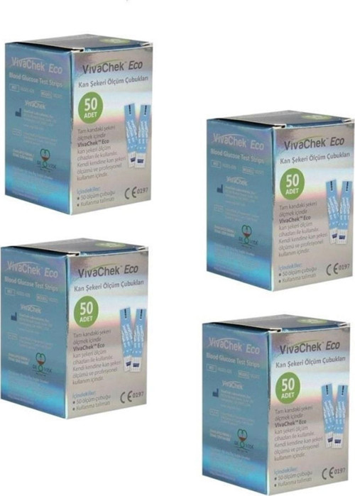 Eco Strip Şeker Ölçüm Çubuğu 200 Adet 50Li 4 Kutu