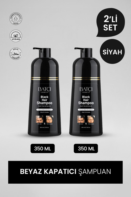 Saç Siyahlaştıran Anında Etkili Beyaz Kapatıcı Şampuan 350 Ml X 2 Adet Avantajlı Paket