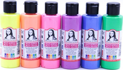 Akrilik Boya Multi Fosforlu 6x70 ML SD1006F