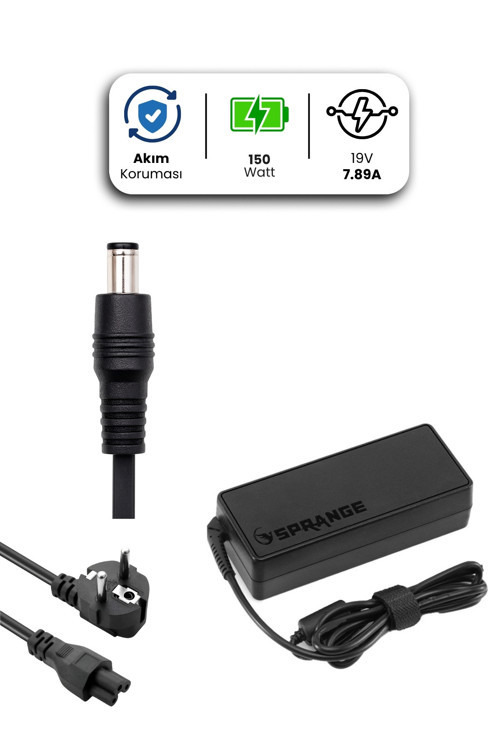Hp Laptop Notebook Adaptörü Şarj Aleti 19V 7.89A 150W 7.4*5.0Mm Kalın Uç Yerli Üretim Orijinal