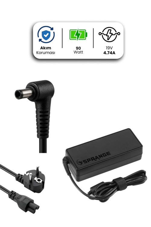 Hp/Casper Laptop Notebook Adaptörü Şarj Aleti 19V 4.74A 90W İnce Uç 4.0X1.7Mm Yerli Üretim Orijinal