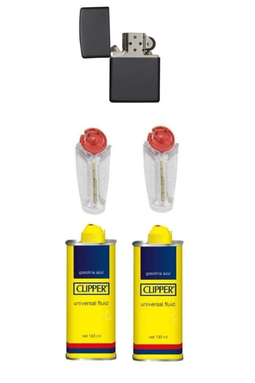 Tubshop 2 Clipper Benzin 2 Taş 1 Çakmak
