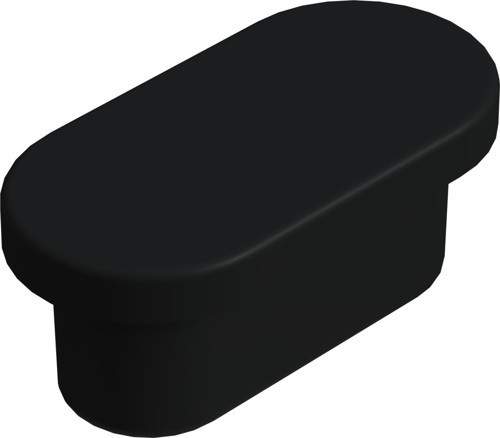 13x25 Mm Elips Profil Tapası Siyah (2 Adet)