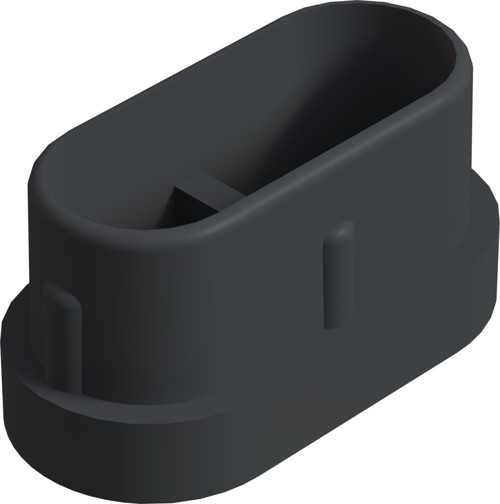 15x30 Mm Elips Profil Tapası 1 Mm Gri (2 Adet)