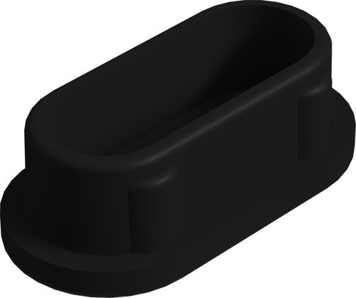 20x40 Mm Elips Profil Tapası 1.2 Mm Siyah (2 Adet)