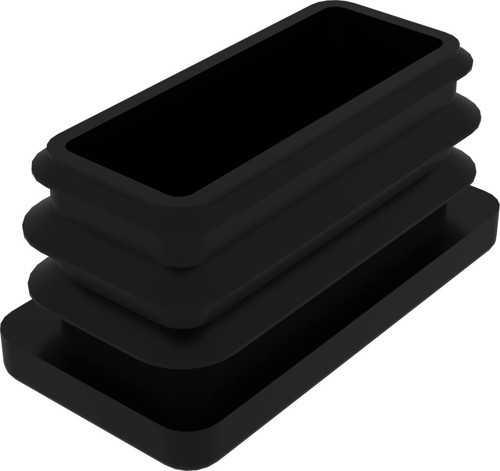 20x40 Mm Profil İçin Kademeli İçe Geçme Profil Tapası, Profil Kapak, Profil Tapa Siyah (1 Adet)