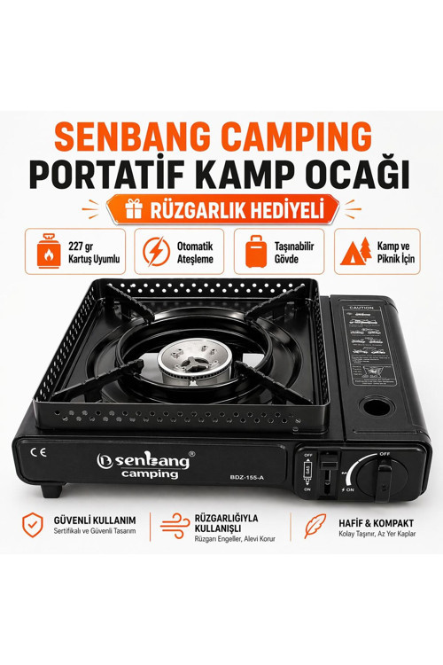 Tekli Portatif Ocak Siyah