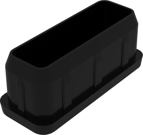 20x50 Mm Düz İç Profil Tapası Siyah (2 Adet)