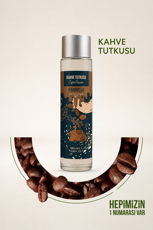 Kahve Tutkusu 180 Ml Cam Dökme Kapak Kolonya Edc