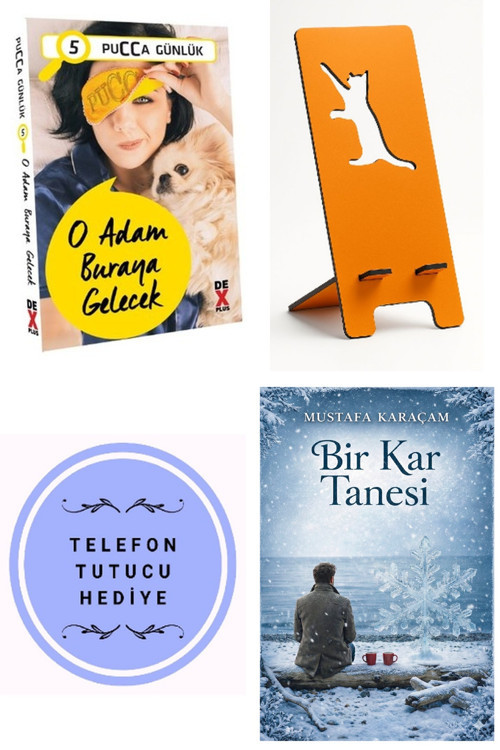 O Adam Buraya Gelecek - Pucca Günlük 5. Kitap - Pucca + Telefon Tutucu + Bir Kar Tanesi