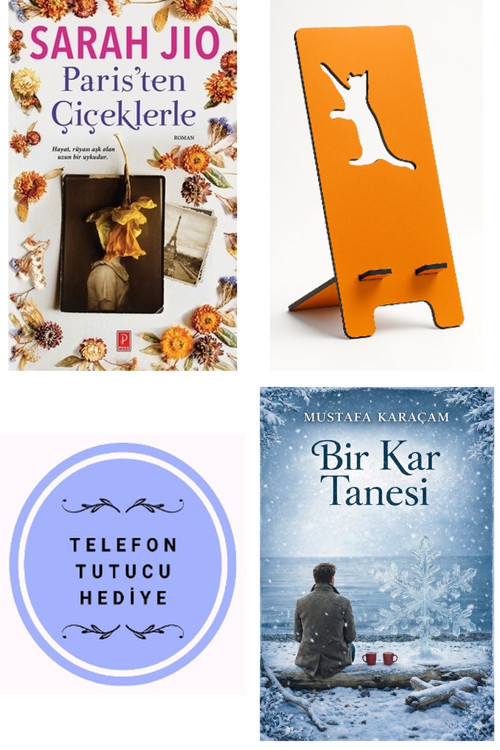 Paris'ten Çiçeklerle - Sarah Jio + Telefon Tutucu + Bir Kar Tanesi