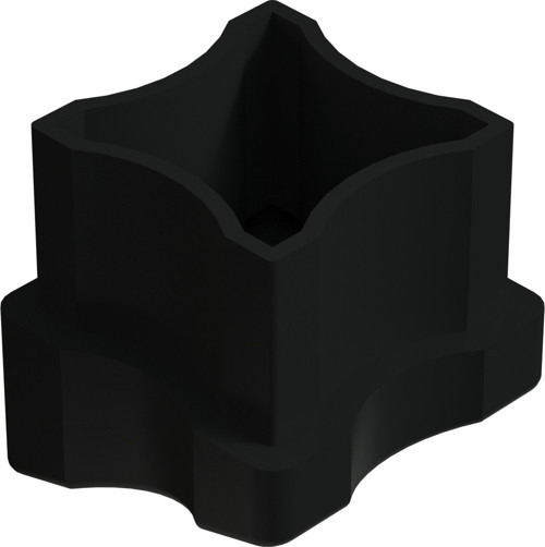 25x25 Mm 16 Dereceli İç Profil Tapası Siyah (2 Adet)