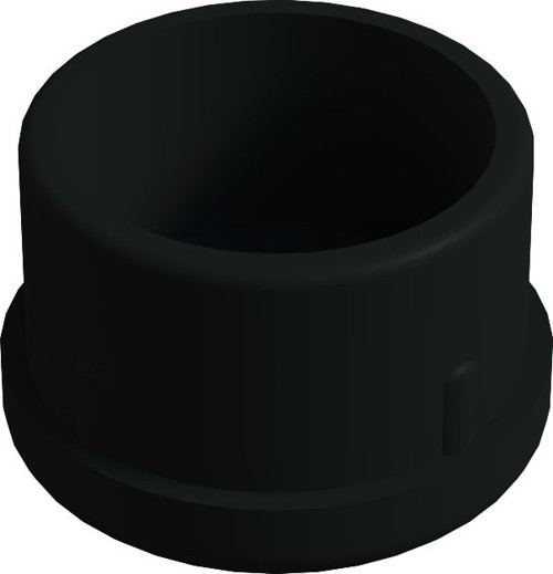 32 Mm Düz İç Profil Tapası 0.8 Mm Siyah (20 adet)