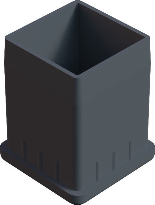 40x40 Mm Düz İç Profil Tapası 2 Mm Uzun Ral7035 (2 Adet)