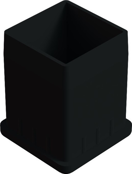 40x40 Mm Düz İç Profil Tapası 2 Mm Uzun Siyah (2 Adet)