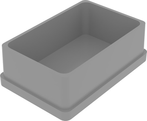 40x60 Mm Düz İç Profil Tapası 1,2 Ral 7035 (2 Adet)