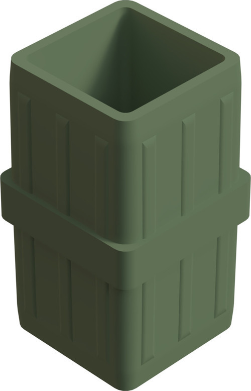 40x40 Mm Uzun Düz Boru Profil Ranza Ara Bağlantı Aparatı 1-1,2 Mm Siyah (2 Adet)