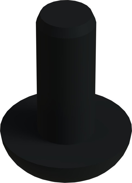 Çap 14 Mm 6 Lık Mantar Siyah (2 Adet)