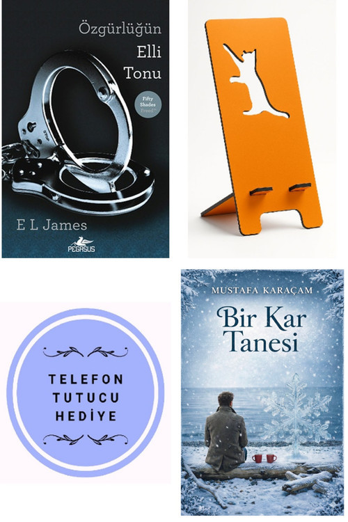 Özgürlüğün Elli Tonu - L. James + Telefon Tutucu + Bir Kar Tanesi