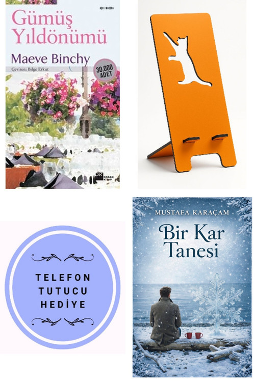 Gümüş Yıldönümü - Maeve Binchy + Telefon Tutucu + Bir Kar Tanesi