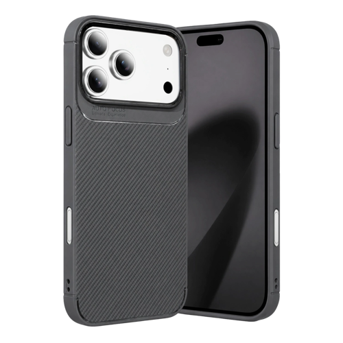 AKLLI85 Apple İphone 18 Pro Auto Focus Karbon Kapak - Gri HMNGO87879