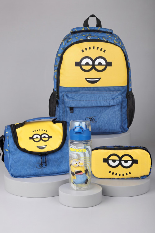 x Dekomus , Lisanslı Banana Mood Collection Büyük Boy Okul,Termoslu Beslenme ve Kalem Çantası , Matara Seti