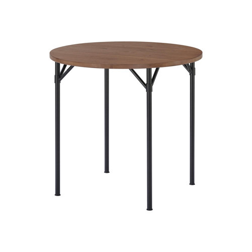 Yuvarlak mutfak masası, çam-kahverengi vernikli, 2 kişilik, 80 cm
