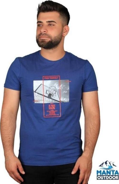 MNT 2406 S. Yaka Pota Baskılı Erkek T-Shirt