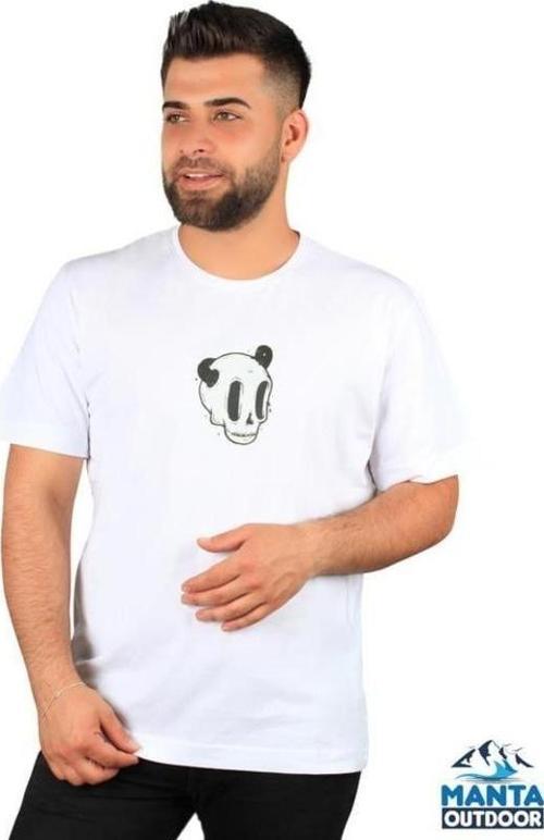 MNT 2307-1 Kuru Kafa Baskılı Erkek T-Shirt