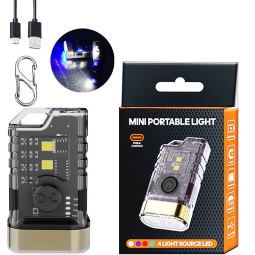 A11 Mini LED Anahtarlık Feneri 1000 Lumen Süper Parlak, Type-C Şarjlı, Manyetik Gövdeli, Çok Modlu Edc El Feneri