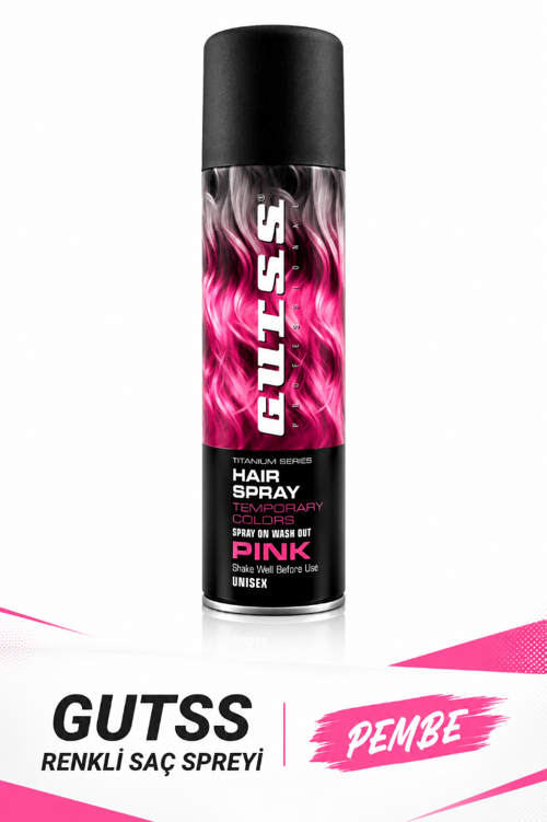 Professional Geçici Unisex Saç Boyası Sprey 150 Ml Pembe Pink