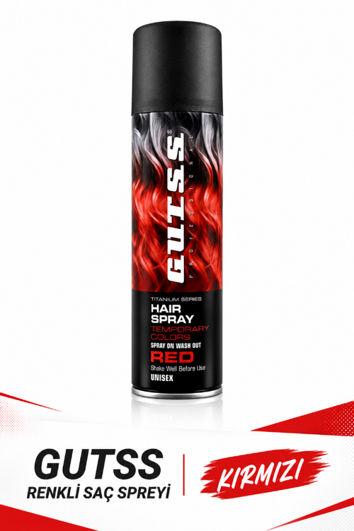 Professional Geçici Unisex Saç Boyası Sprey 150 Ml Kırmızı Red