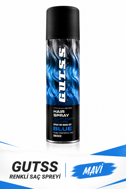 Professional Geçici Unisex Saç Boyası Sprey 150 Ml Blue Mavi