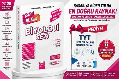 ÇAP YAYINLARI 10.SINIF 2027 BİYOLOJİ SETİ-TYT FEN BİLİMLERİ DENEME HEDİYELİ!!