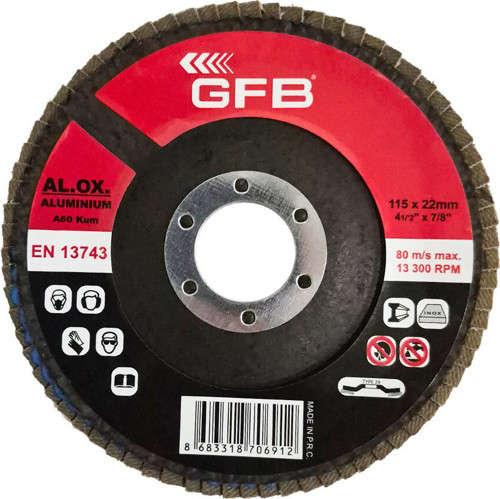 Flap Disk Zımpara 115 x 22 mm A60 Kum - 10'lu Paket