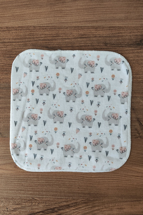 6'Lı Penye Ağız Mendili %100 Pamuk Antialerjik 20X20 Cm Baskılı Bebek Mendil Seti