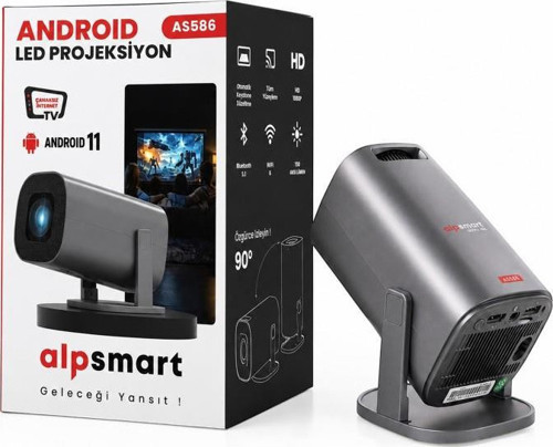 AS586 Android 11 Led Projeksiyon Bluetooth/HDMI/USB/Wifi