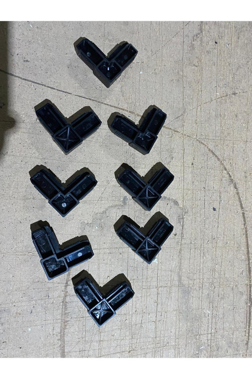 17X25 Köşe Sineklik Köşe Takozu Siyah (2 Takım)8 Adet