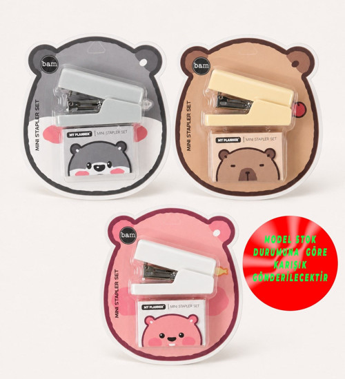 Ayıcık Temalı Mini Zımba ve Zımba Teli Set