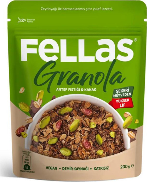 Granola Antep Fıstığı & Kakao 200gr